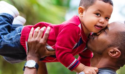 Dad and toddler son.