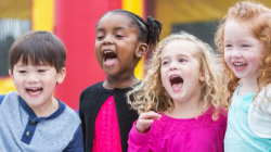 a group of happy children