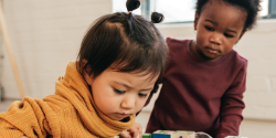 Two children playing