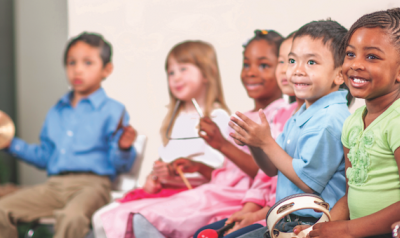 Children playing with instruments